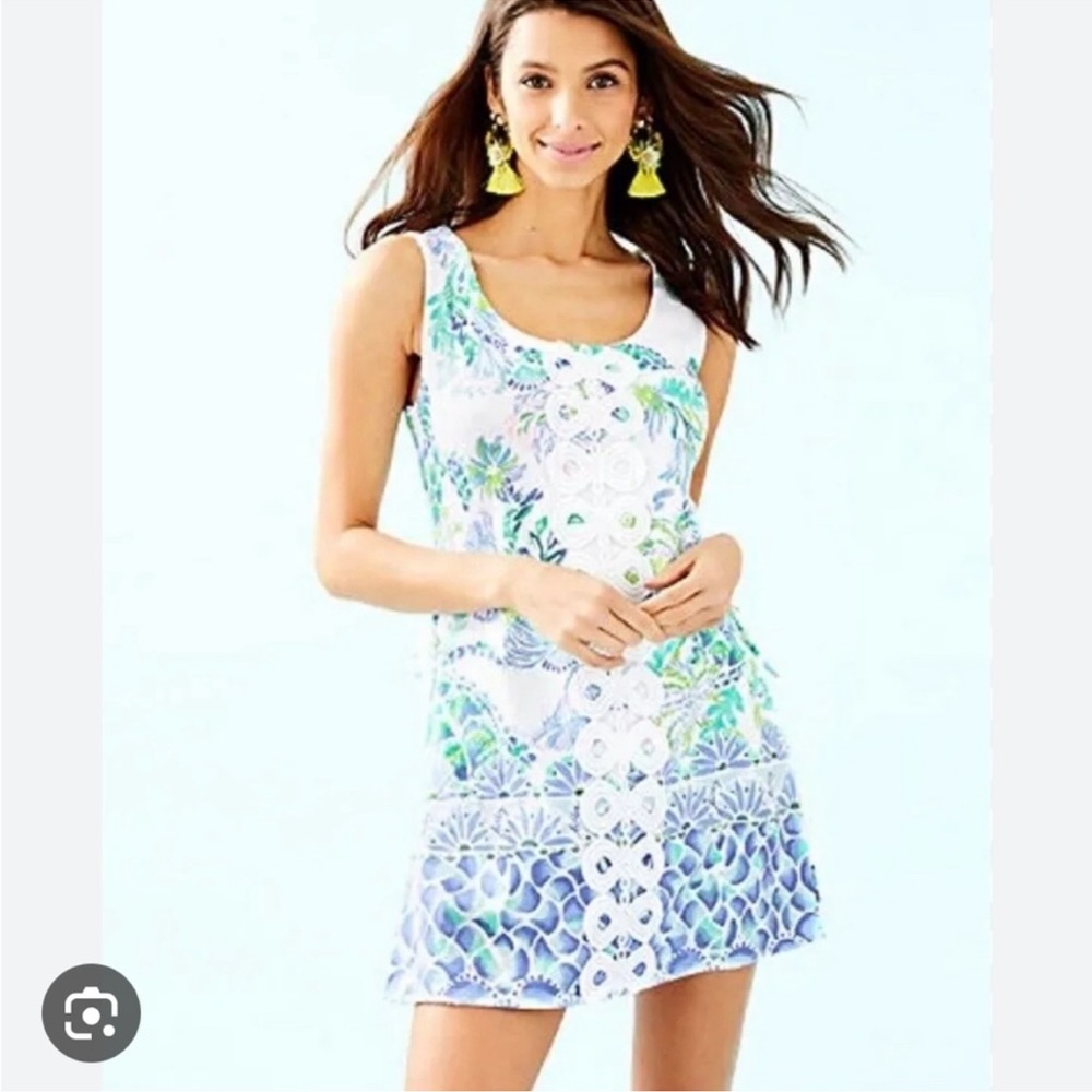 NWT Lilly Pulitzer Blue and White Sammi Romper